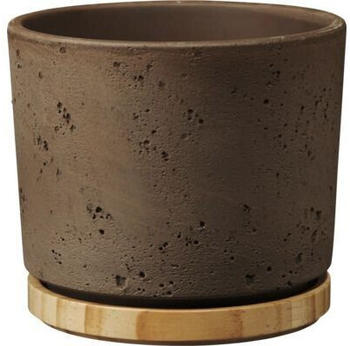 Soendgen Blumentopf Keramik Holz &Oslash;16x14cm grau