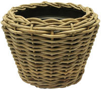VAN DER LEEDEN DRYPOT&reg; Rattan Pflanzk&uuml;bel Grau &Oslash; 57 cm - Sylter K&ouml;rbe - Grau