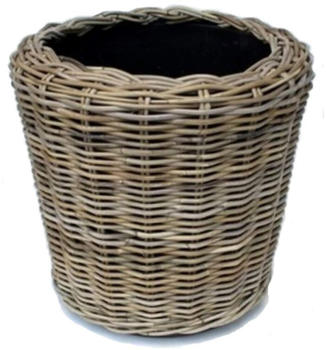 Van der Leeden DRYPOT Blumenkasten &Oslash; 42 cm Rattan grau