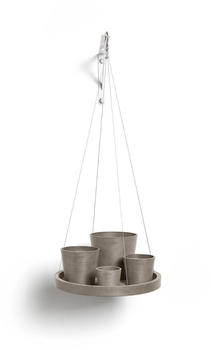 Ecopots Untersetzer H&auml;ngend 36x3cm Braungrau