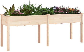 vidaXL Pflanzkübel mit Einsatz 203 x 53 x 76 cm Tanne Natur