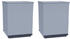 vidaXL Pflanzkübel 2er Set 30 x 30 x 37 cm Polypropylen Hellgrau