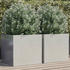 vidaXL Pflanzkübel 3 Stk 49 x 47 x 46 cm Kaltgewalzter Stahl Silber