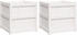 vidaXL Pflanzkübel 2 Stk 60 x 60 x 60 cm Massivholz Weiß