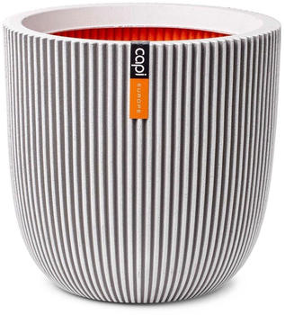 Capi Übertopf Kugel Groove NL elegant 43x41cm Elfenbein