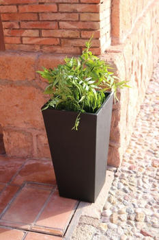 Newgarden MELISA 30 XXL doppelwandig eckig hoch 30x30x58cm bronze