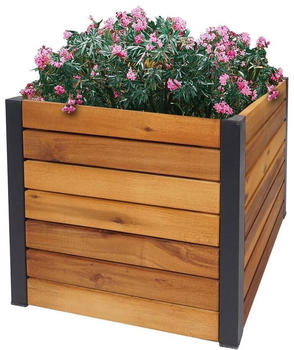 Mendler HWC-L23 Pflanzkasten 32 x 34 cm Holz Akazie/Aluminium natur