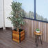 Mendler HWC-L23 Pflanzkasten 32 x 34 cm Holz Akazie/Aluminium natur