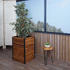 Mendler HWC-L23 Pflanzkasten 60 x 42 cm Holz Akazie/Aluminium natur