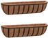 vidaXL Wand-Pflanzkörbe Kokoseinlage 61 x 19 x 16 cm Stahl schwarz 2 Stk. (319354)