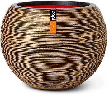 Capi Kugel Rib Ø40x32cm Gold-Schwarz