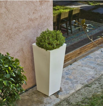 Newgarden MELISA 50 XXL doppelwandig eckig hoch 50x50x110cm weiß