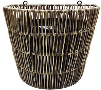 Trend Line Polyrattan Wand-Pflanztopf 32 x 18 x 29 cm braun