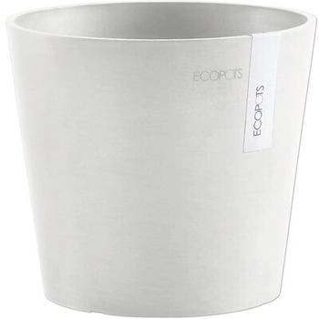 Ecopots Blumentopf Amsterdam Kunststoff Ø 15,4 cm 17 x 17 x 14,7 cm weiß
