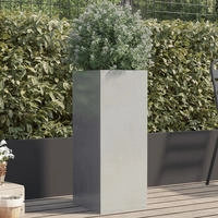 vidaXL Pflanzk&uuml;bel Silbern 32x29x75 cm Edelstahl