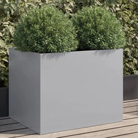 vidaXL Pflanzk&uuml;bel Silbern 62x47x46 cm Verzinkter Stahl