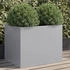 vidaXL Pflanzkübel 62 x 47 x 46 cm verzinkter Stahl silber (841606)