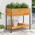 vidaXL Pflanzkübel mit Ablage 80 x 45 x 80 cm Massivholz Akazie und Stahl (367617)