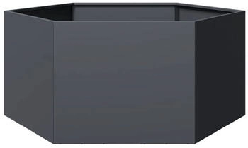 vidaXL Hexagonal planter 104 x 90 x 45 cm anthracite steel