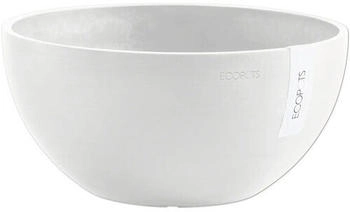 Ecopots Blumentopf Brussels Kunststoff Ø 28,3 cm 30 x 30 x 14,8 cm weiß