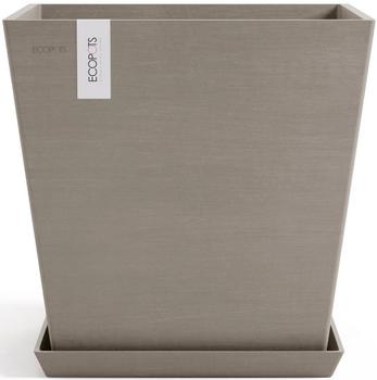Ecopots Blumentopf Rotterdam Kunststoff &Oslash; 42,1 cm 43,6 x 43,6 x 44,4 cm braun