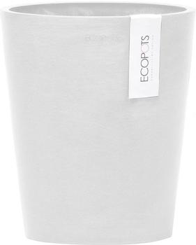 Ecopots Blumenvase Morinda Kunststoff Ø 15,5 cm 17,1 x 17,1 x 19,5 cm weiß
