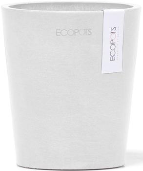 Ecopots Blumenvase Morinda Kunststoff Ø 9,8 cm 11 x 11 x 12,5 cm weiß