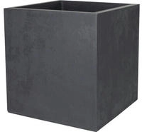 po&eacute;tic Pflanzgef&auml;&szlig; BASALT, doppelwandig, 395 mm, anthrazit Pflanzw&uuml;rfel aus