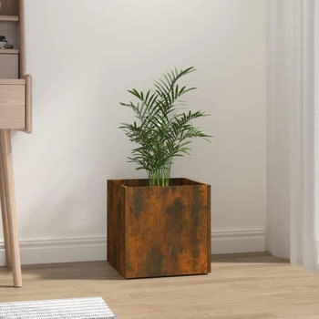 vidaXL Pflanzgef&auml;&szlig; R&auml;uchereiche 40 x 40 x 40 cm Holzwerkstoff (820499)