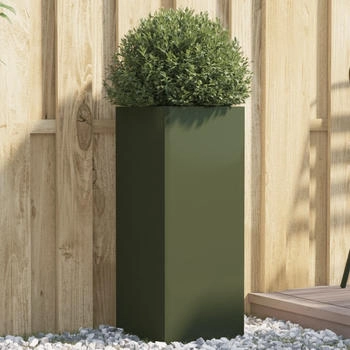 vidaXL Pflanzk&uuml;bel 32 x 29 x 75 cm kaltgewalzter Stahl olivgr&uuml;n (841574)