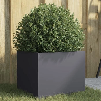 vidaXL Pflanzk&uuml;bel 32 x 30 x 29 cm kaltgewalzter Stahl anthrazit (841539)
