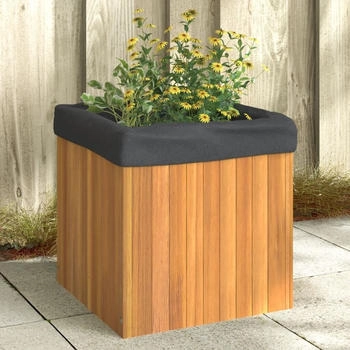 vidaXL Pflanzk&uuml;bel 45 x 45 x 45 cm Massivholz Akazie (366502)