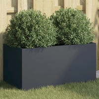 vidaXL Pflanzk&uuml;bel Anthrazit 62x30x29 cm Stahl