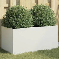 vidaXL Pflanzk&uuml;bel Wei&szlig; 62x30x29 cm Stahl