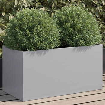 vidaXL Pflanzk&uuml;bel 62 x 30 x 29 cm verzinkter Stahl silber (841594)