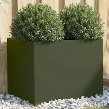 vidaXL Pflanzk&uuml;bel 62 x 47 x 46 cm kaltgewalzter Stahl olivgr&uuml;n (841604)