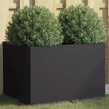 vidaXL Pflanzk&uuml;bel 62 x 47 x 46 cm kaltgewalzter Stahl schwarz (841601)