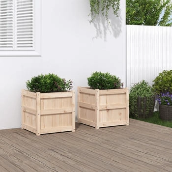 vidaXL Pflanzkübel Massivholz Kiefer 2 Stk. (837415)