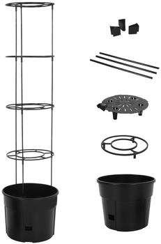 vidaXL Tomatentopf Ø 39 x 150 cm Polypropylen anthrazit (152210)