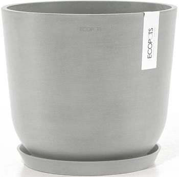 Ecopots Blumentopf Oslo Kunststoff Ø 23,1 cm 25 x 25 x 21,4 cm grauweiß