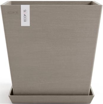 Ecopots Blumentopf Rotterdam Kunststoff &Oslash; 32,8 cm 35 x 35 x 34,4 cm braun