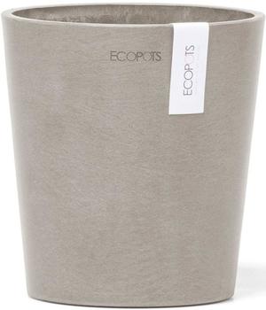 Ecopots Blumenvase Morinda Kunststoff Ø 12,8 cm 14 x 14 x 15 cm braun