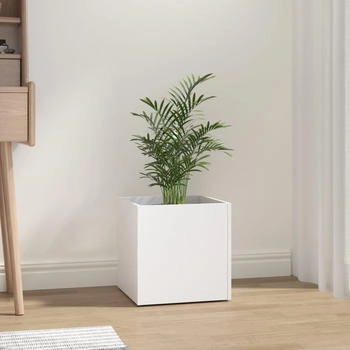 vidaXL Pflanzgef&auml;&szlig; 40 x 40 x 40 cm Holzwerkstoff wei&szlig; (808792)