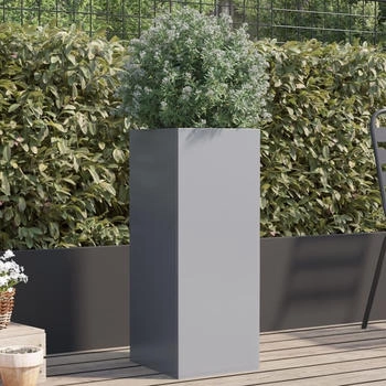 vidaXL Pflanzk&uuml;bel 32 x 29 x 75 cm verzinkter Stahl silber (841576)