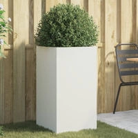 vidaXL Pflanzk&uuml;bel Wei&szlig; 42x38x75 cm Stahl
