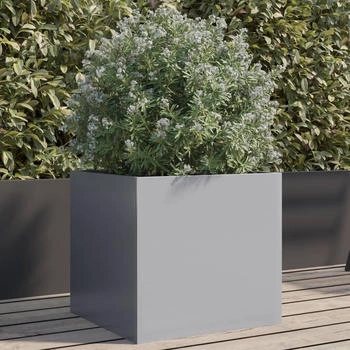 vidaXL Pflanzk&uuml;bel 42 x 40 x 39 cm verzinkter Stahl silber (841557)