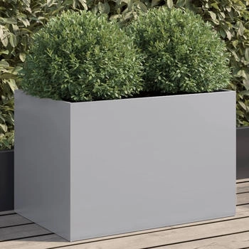 vidaXL Pflanzk&uuml;bel 62 x 40 x 39 cm verzinkter Stahl silber (841600)
