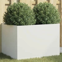 vidaXL Pflanzk&uuml;bel Wei&szlig; 62x47x46 cm Stahl