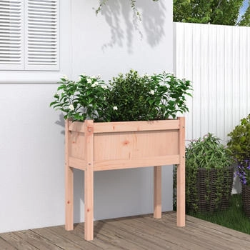 vidaXL Pflanzkübel mit Beinen 70 x 31 x 70 cm Massivholz Douglasie (837560)