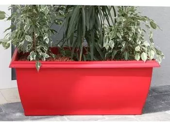 RiViERA Evolution rectangular planter 80 x 40 x 32 cm Red
